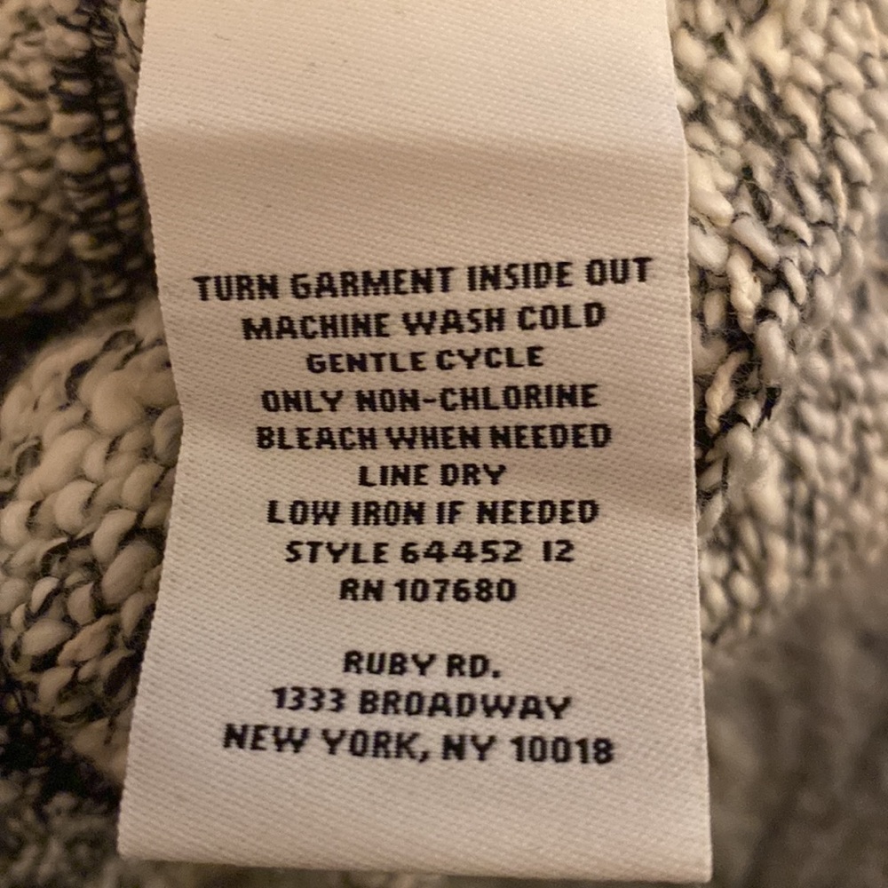 Ruby Rd. Pullover Top 1/4 Zip Reverse Weave Black… - image 4